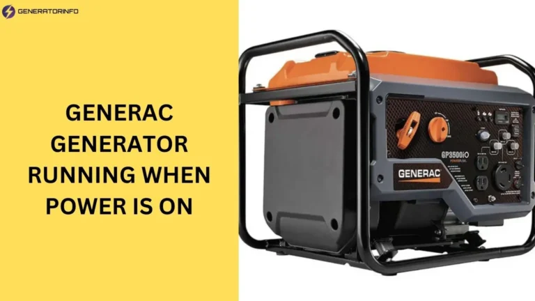 generac generator running when power is on