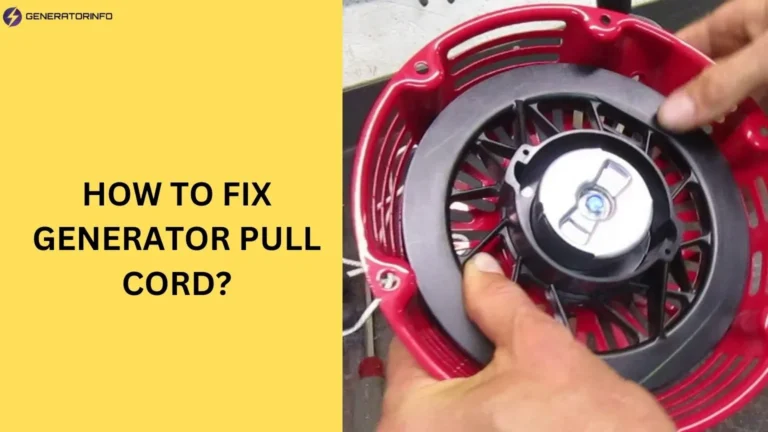 how to fix generator pull cord